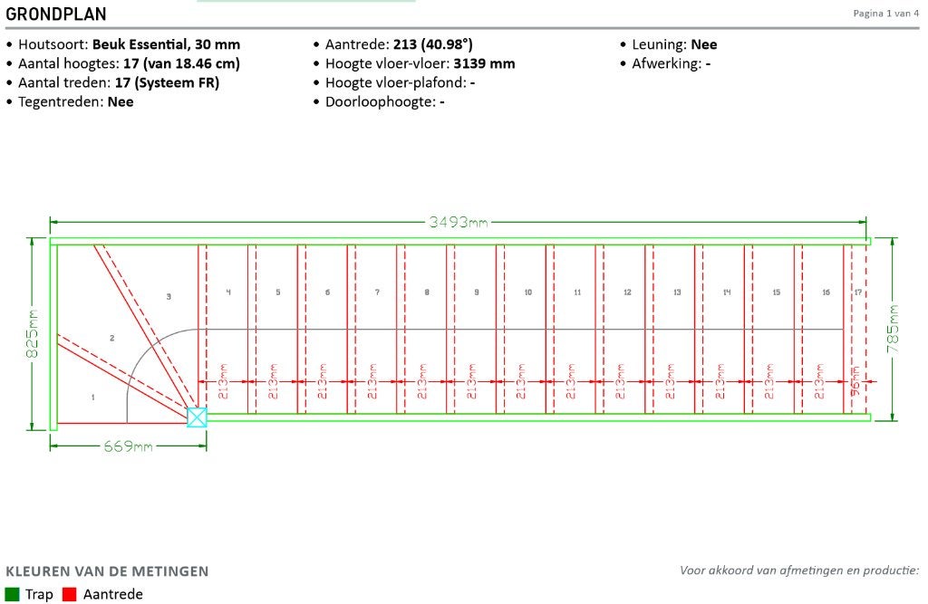kwartdraai trap, Ophalen, Nieuw, Trap, 2 tot 4 meter