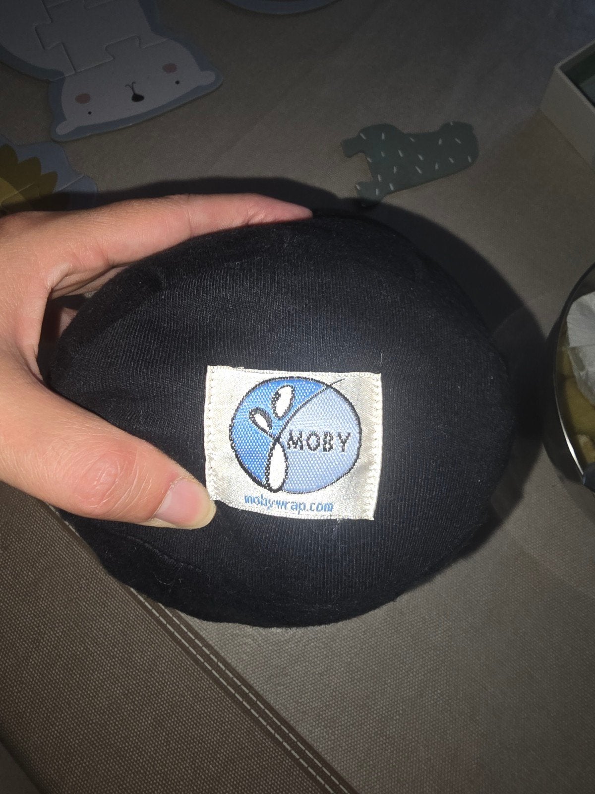 Écharpe de portage Moby Wrap Classic noire avec pochon, Enlèvement, Écharpe de portage