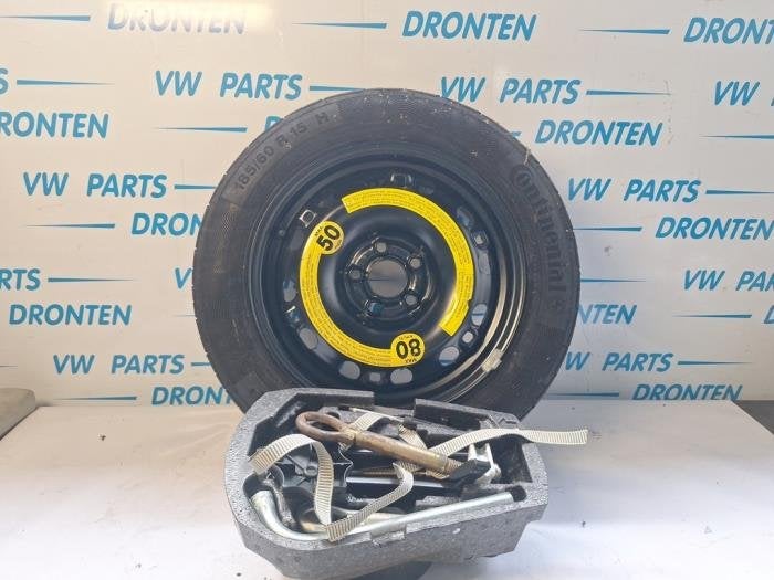 Krikset + reservewiel van een Volkswagen Polo, Gebruikt, -, Volkswagen, -