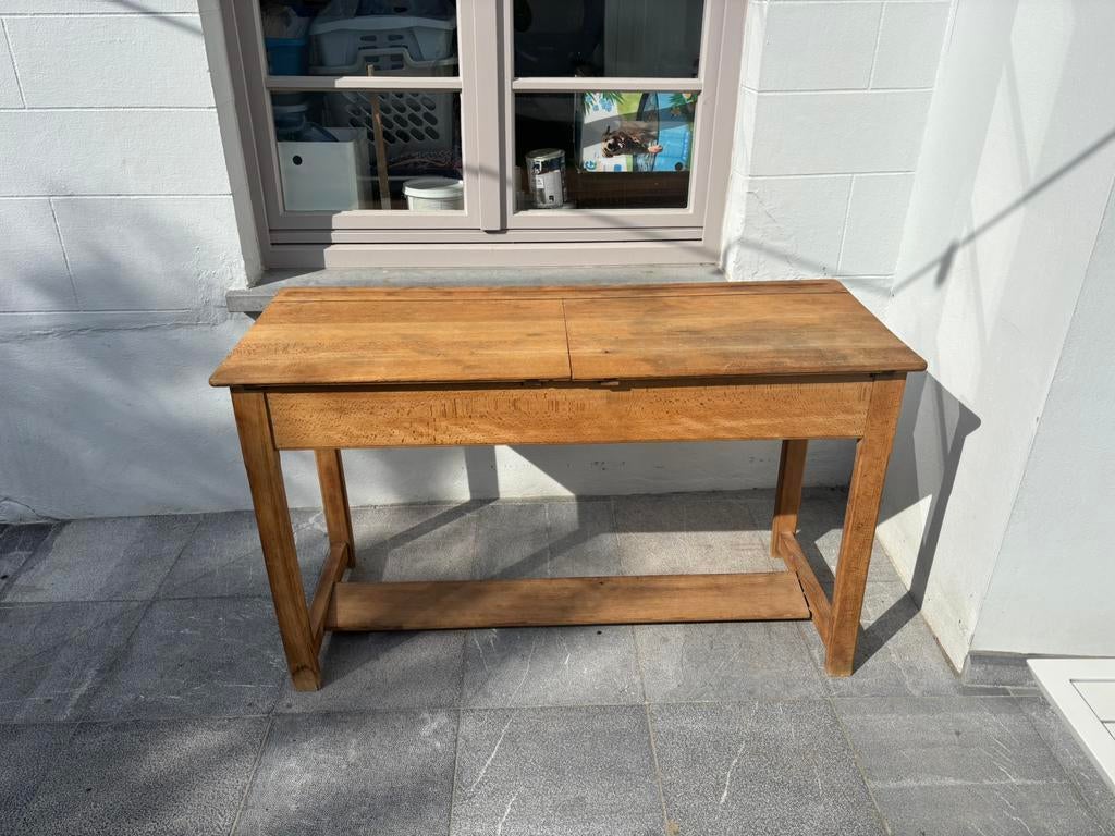 Oude schoollessenaar, Ophalen, Gebruikt, 100 tot 150 cm, Rechthoekig