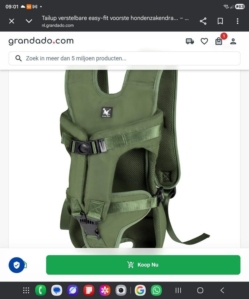 Honden draagzak, Ophalen