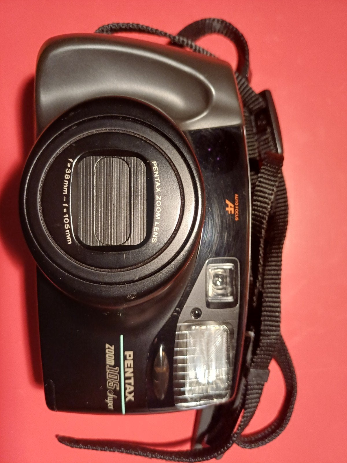 PENTAX ZOOM 105 SUPER 35MM FILMCAMERA ANALOOG (1990), Audio, Tv en Foto, Ophalen of Verzenden, Pentax