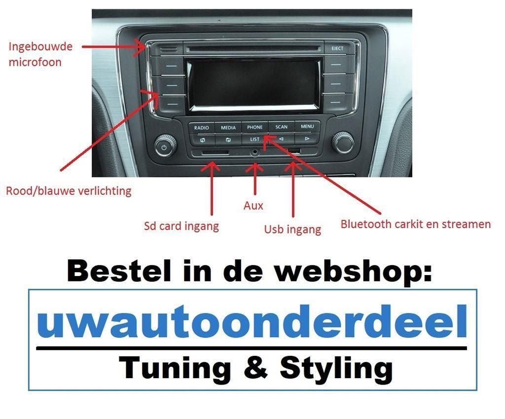 Bluetooth Radio Cd Usb Aux SD Geschikt Voor Vw Scirocco Tour, Autos : Divers, Tuning & Styling, Envoi