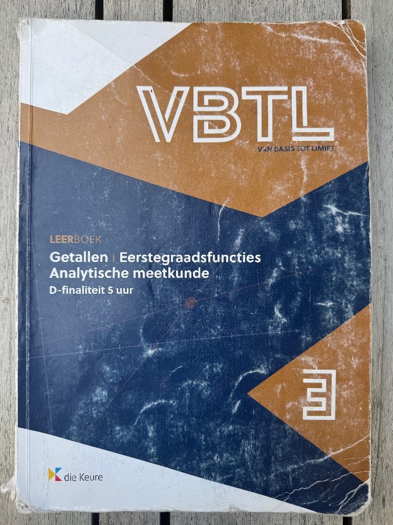 VBTL 3 Getallen Eerstegraadsfuncties Analytische meetkunde, Boeken, Schoolboeken, Ophalen, Gelezen, ASO, Wiskunde A