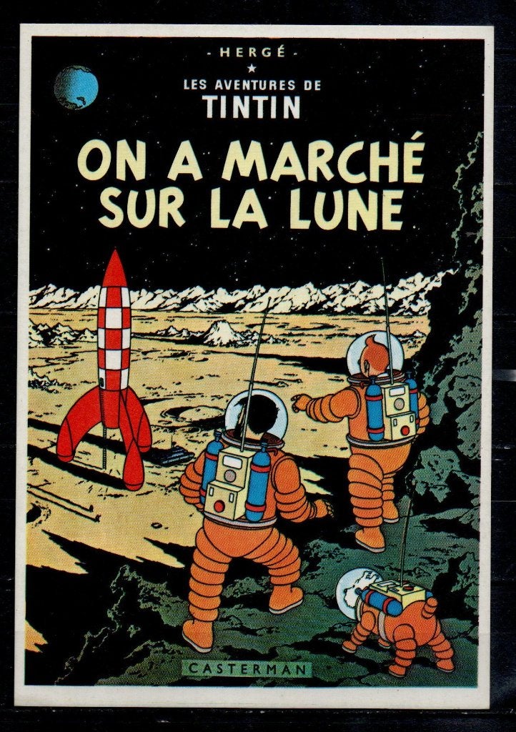 Carte postale : Hergé : Tintin/ On a marché sur la lune, Collections, Enlèvement