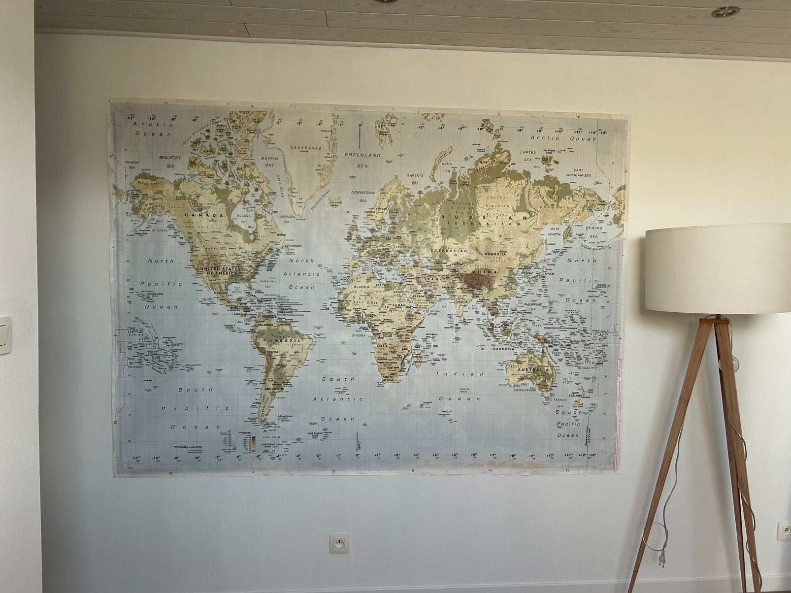 Carte du monde Ikea, Suspension murale, 140 cm, Autres styles, Enlèvement