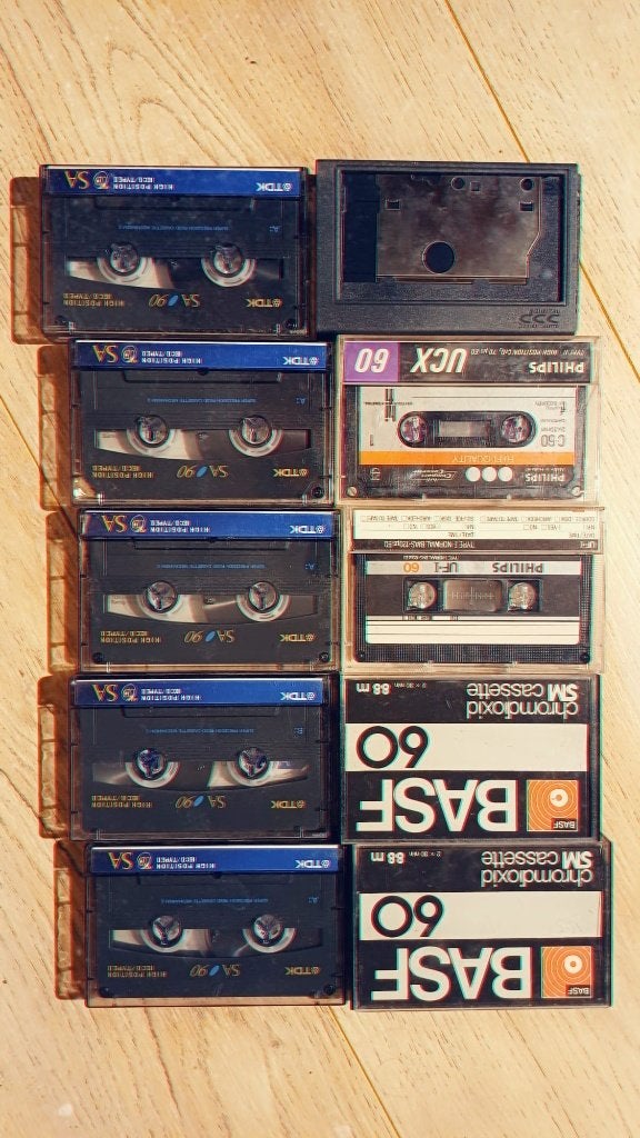 10 lege cassettebandjes, Ophalen, Zo goed als nieuw