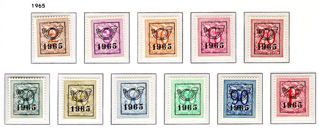 PRE758/768 MNH** 1965 - Cijfer heraldieke leeuw - REEKS 58, Verzenden, Postfris, Postfris