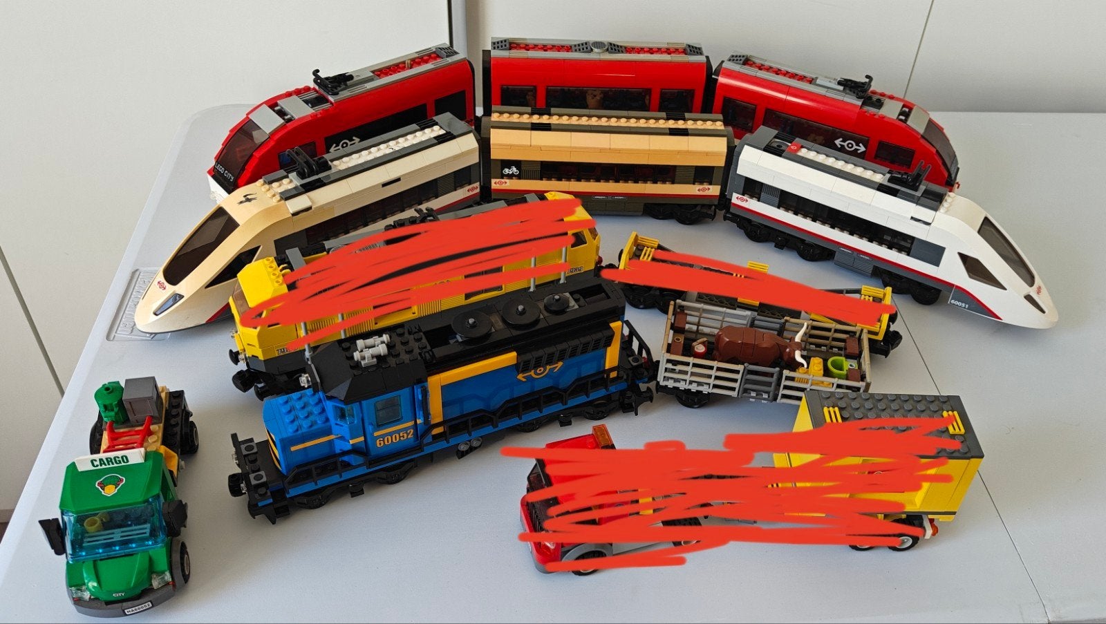 Lego lot treinen, Ophalen, Lego, Losse stenen, City