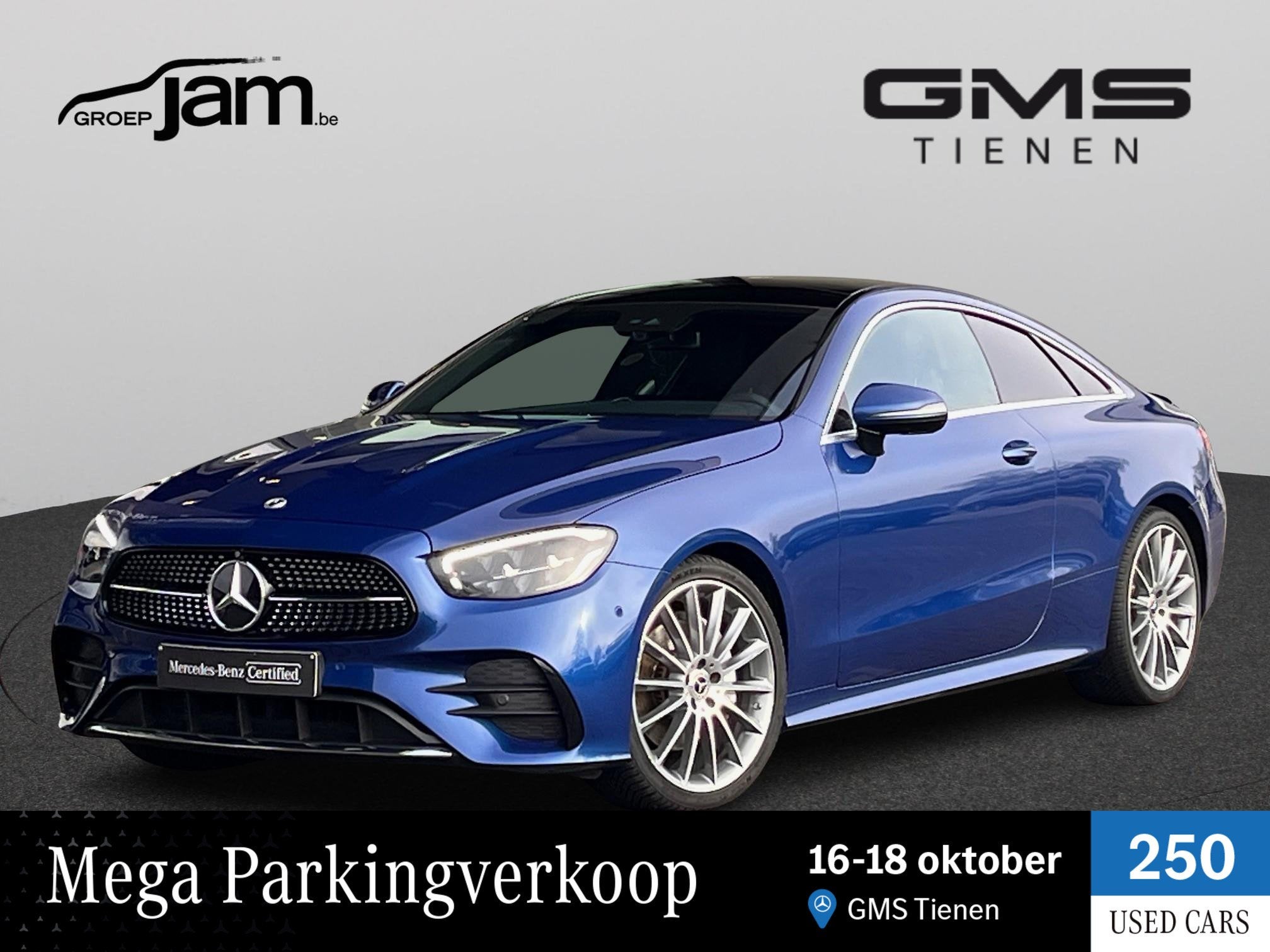 Mercedes-Benz E-klasse Coupé 220 d Amg/Pano, Auto's, Automaat, 4 zetels, Zwart, 4 cilinders