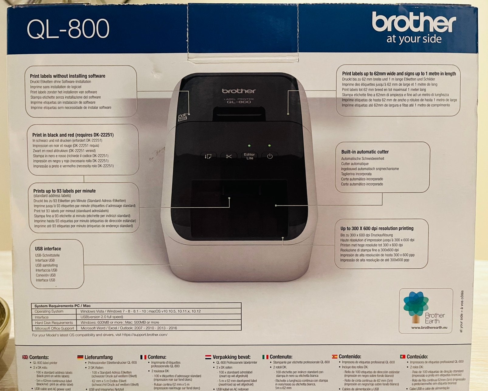Brother QL-800—NIEUWE professionele labelprinter, Computers en Software, Ophalen of Verzenden, Zo goed als nieuw