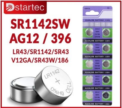Piles alcalines AG12/SR1142 (SW) /SR43 à pile bouton 1,5 V, TV, Hi-fi & Vidéo, Batteries, Neuf, Rechargeable, Enlèvement ou Envoi