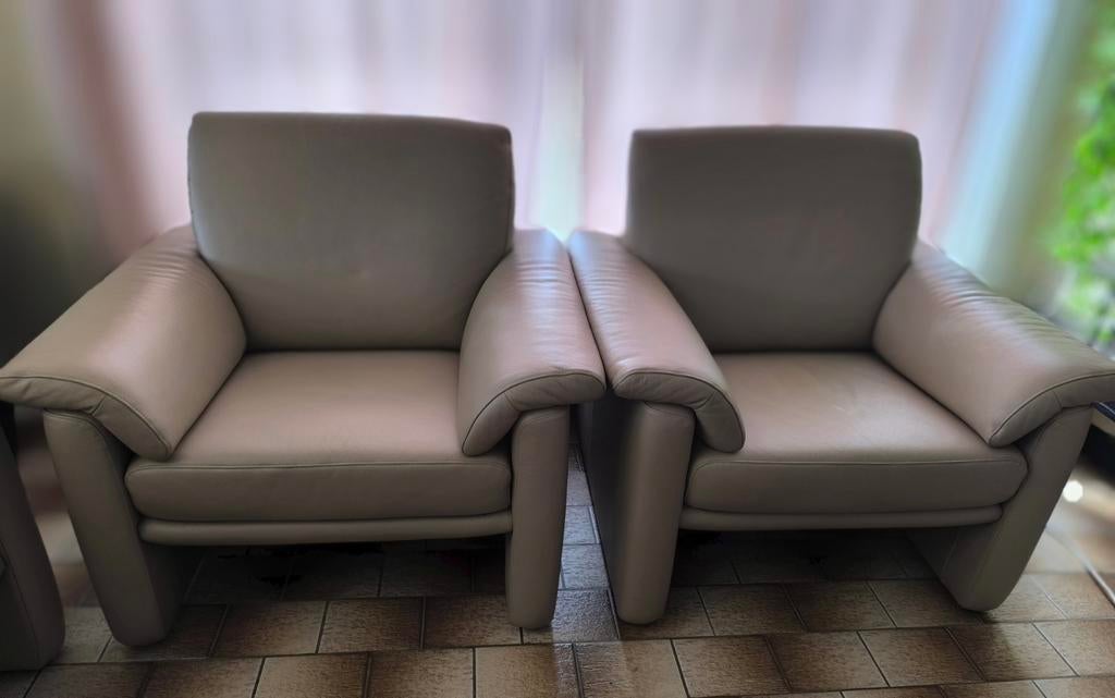 Canapé cuir beige, Enlèvement, Cuir