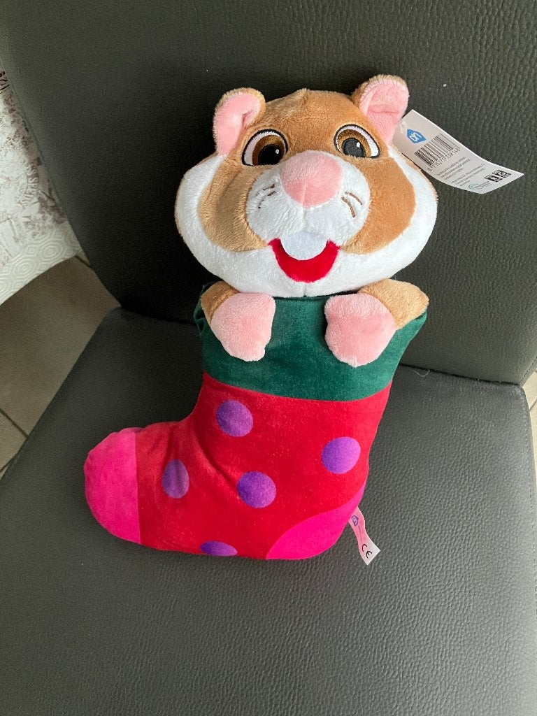 Nieuwe Albert Heijn ( AH ) hamster - kerstsok hamster, Enfants & Bébés, Jouets | Peluches, Enlèvement ou Envoi, Neuf, Hamster
