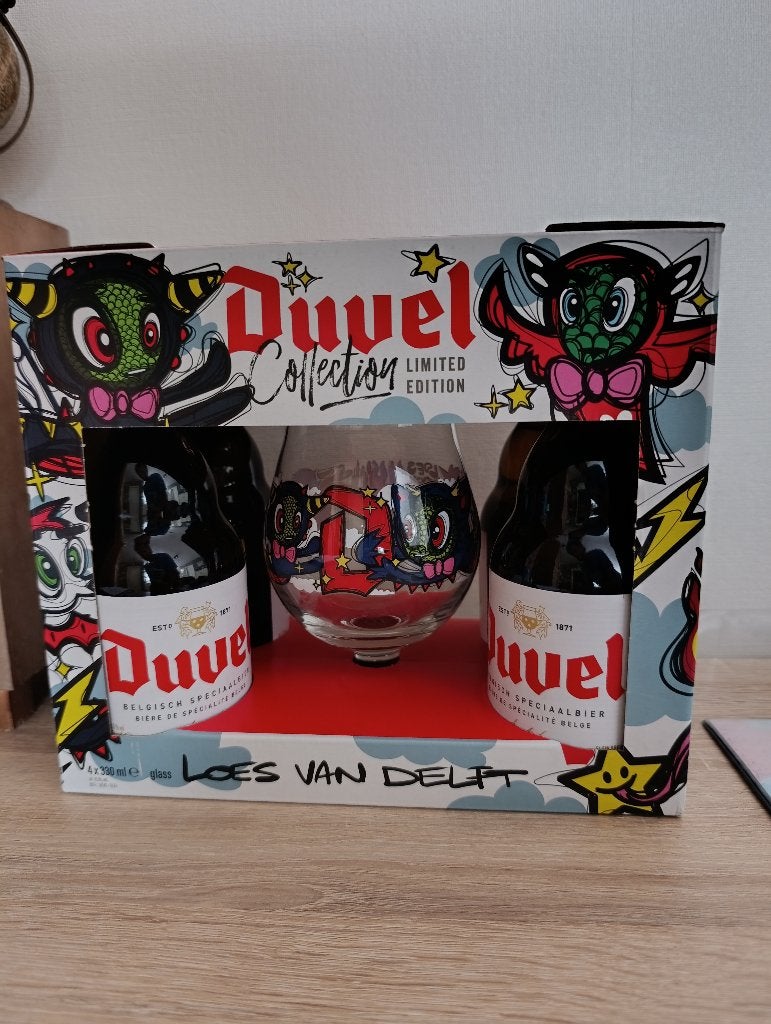 Duvel geschenkpakket Loes Van Delft, Verzamelen, Ophalen, Nieuw, Glas of Glazen, Duvel