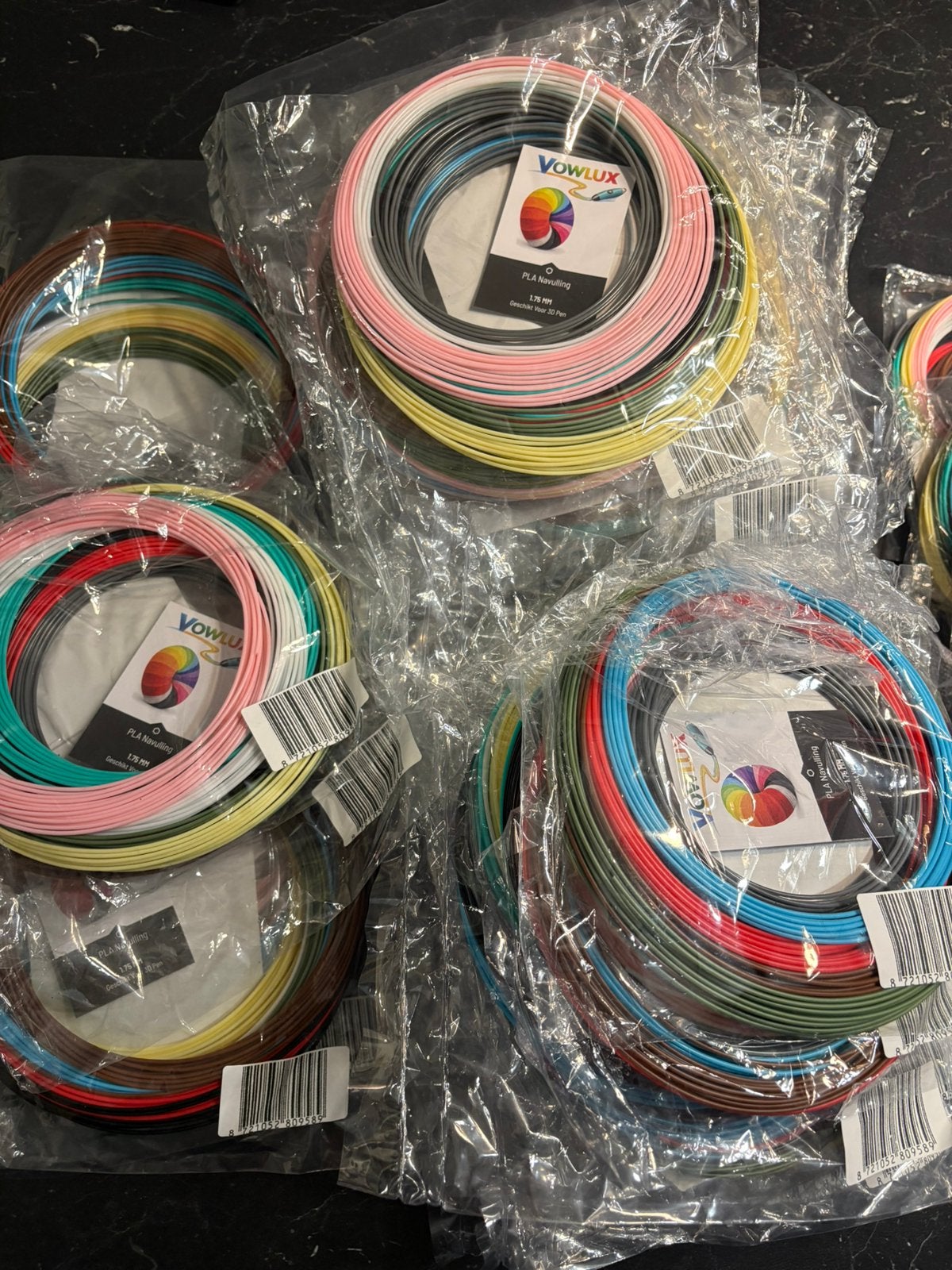 Recharges pour stylos 3D -10 couleurs — 30 m de filament PLA, Enlèvement