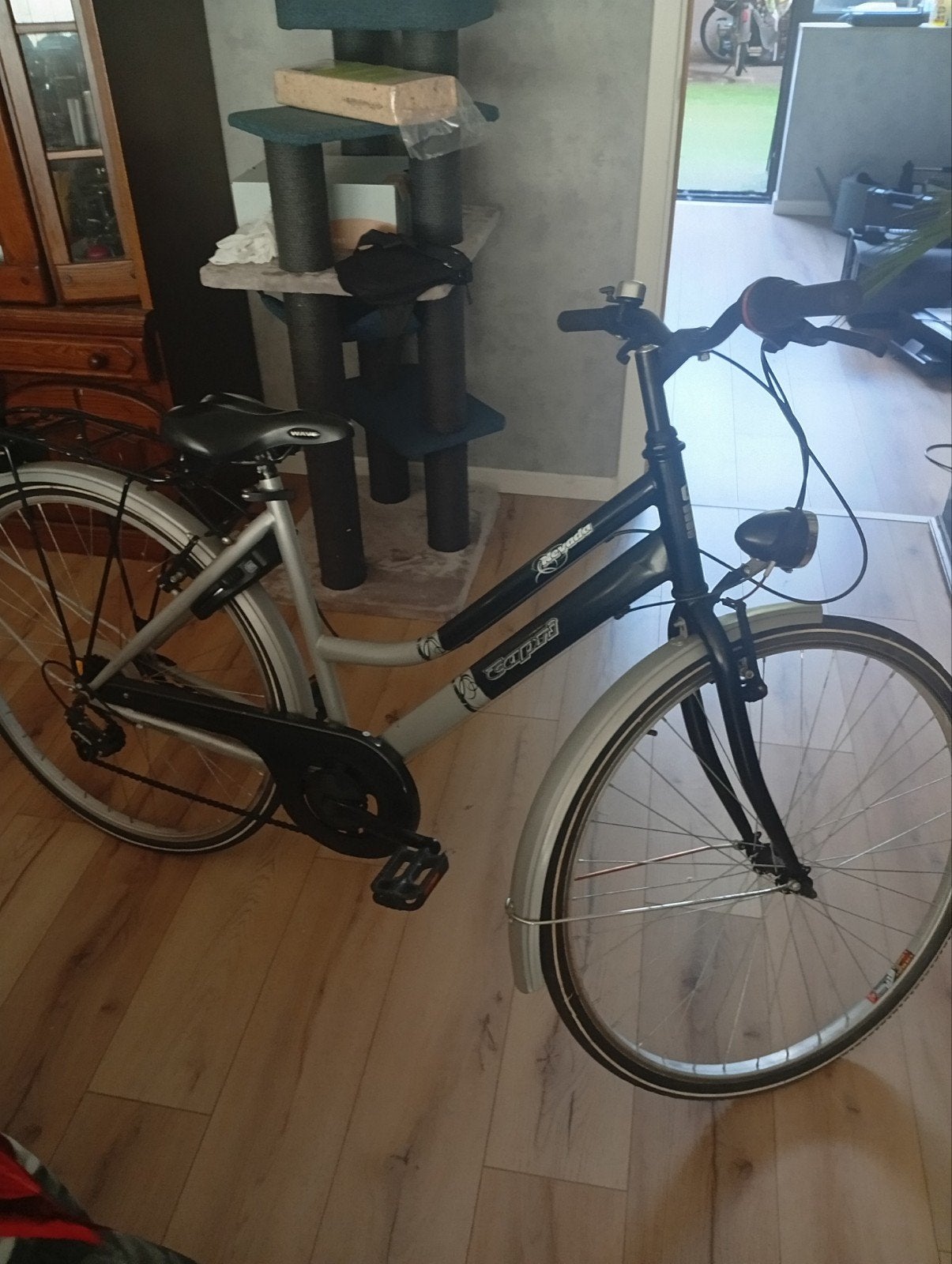 Damesfiets voor school, Ophalen