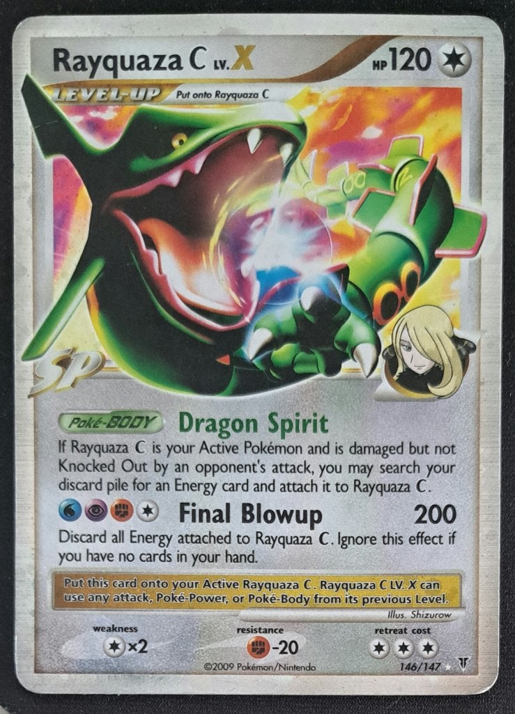 Pokemon Rayquaza LV.X Supreme Victors 146/147, Ophalen of Verzenden, Nieuw, Losse kaart, Foil