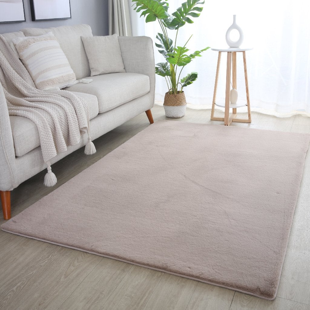 KNUFFEL Fluffy Vloerkleed – Taupe – 160 x 230 cm – Hoogpolig, Verzenden, Hoogpolig 30 mm Shaggy Tapijt – Zacht – Rechthoekig, Beige