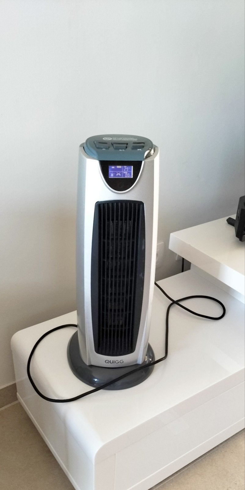radiateur soufflant 2 en 1 Quigg, Electroménager, Climatiseurs, Comme neuf, Ventilateur sur pied, 3 vitesses ou plus, Ventilation