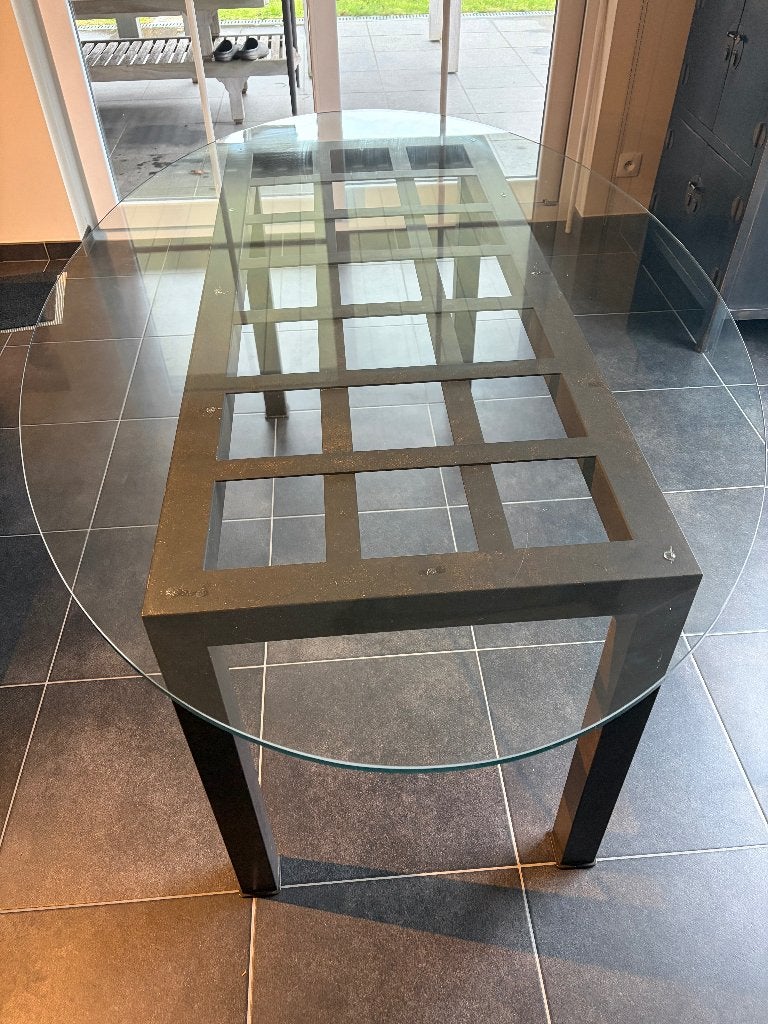 TABLE À MANGER TABLE DE BUREAU, Maison & Meubles, Verre, Enlèvement, Utilisé, LANDELIJK