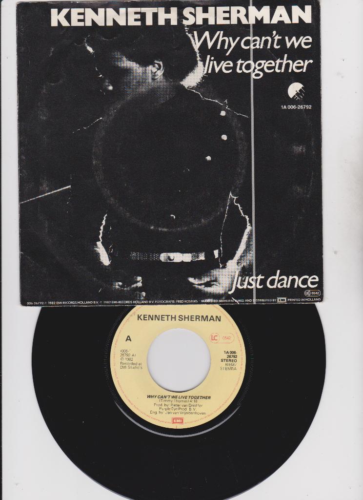 Kenneth Sherman – Why Can't We Live Together?  1982  nMINT, 7 inch, Single, Ophalen of Verzenden, Zo goed als nieuw