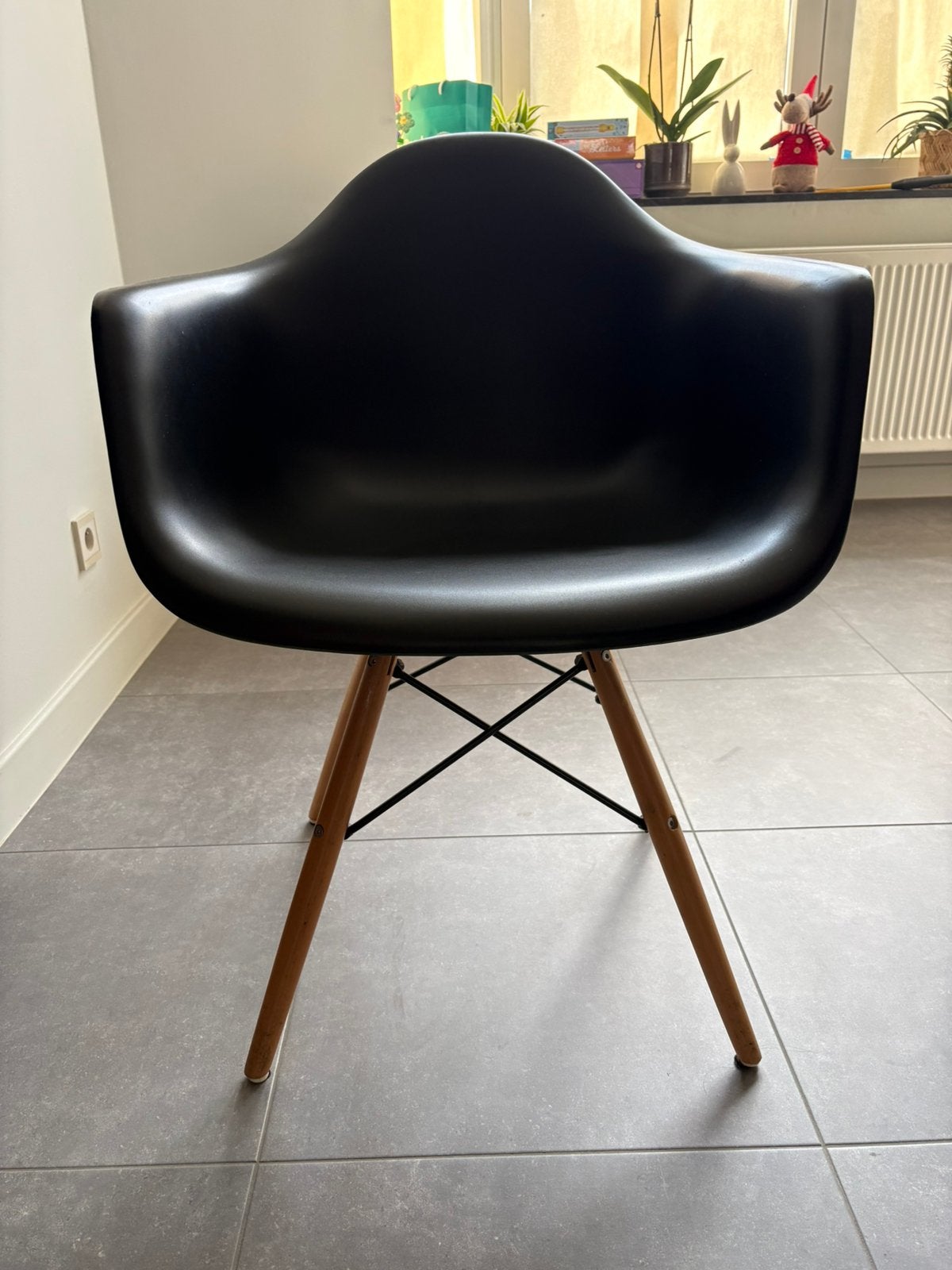 Kuipstoelen zwart 4 stuks, Ophalen, Kunststof, Gebruikt, Zwart