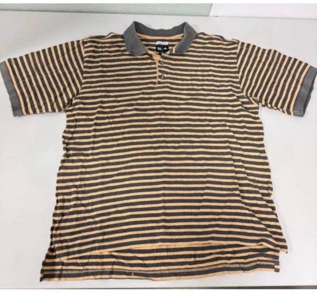Vintage 1960 Adidas Golf katoenen poloshirt gestreept M polo, Ophalen of Verzenden, Zo goed als nieuw, Maat 48/50 (M), Meerkleurig