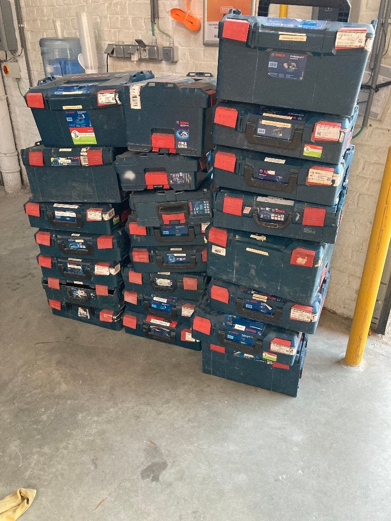 lot bosch sortimo bakken, Doe-het-zelf en Bouw, Gereedschap | Boormachines, Ophalen, Gebruikt, Boormachine