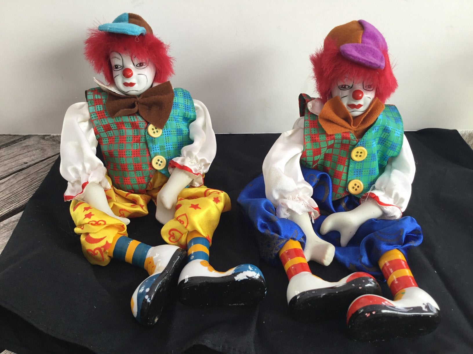Twee vintage porseleinen clowns, Ophalen of Verzenden, Zo goed als nieuw