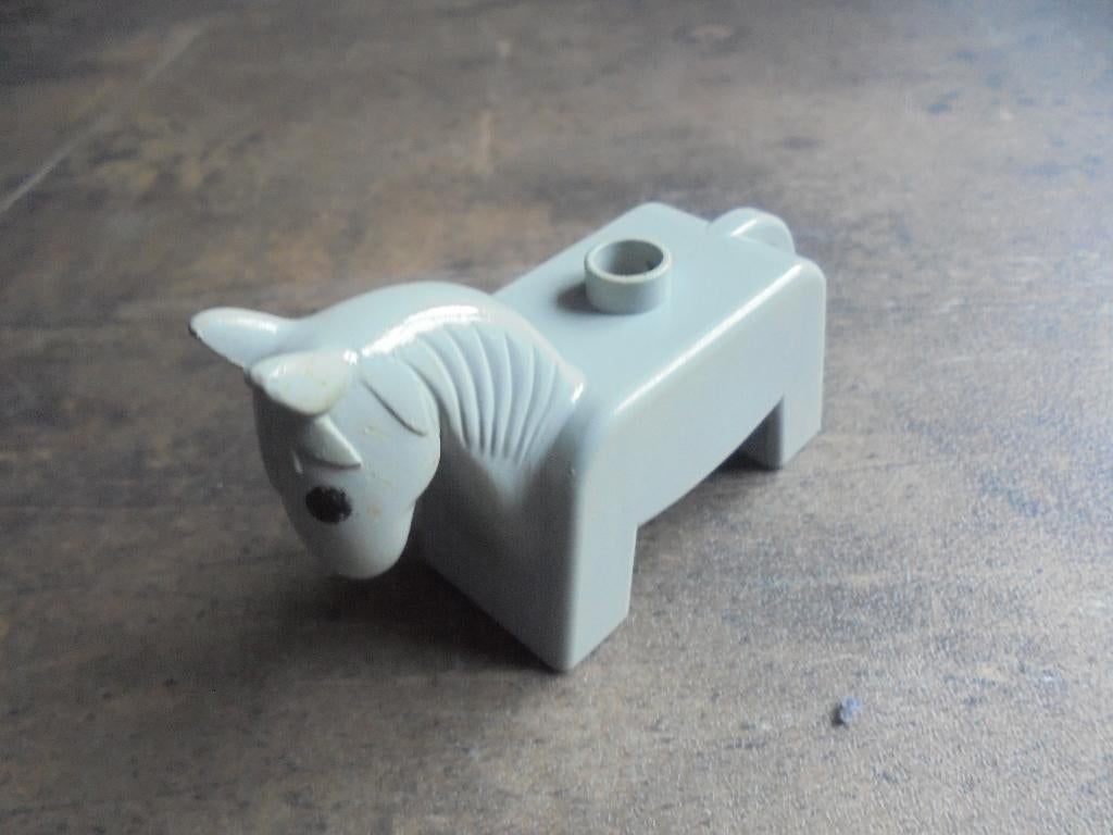 Lego Duplo Animal Horse Solid Black Eyes (zie foto's) 12, Enlèvement ou Envoi, Utilisé, Briques en vrac, Duplo