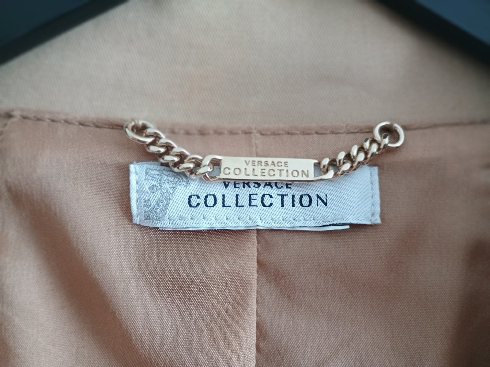 Versace Collection beige safari jasje katoen IT40 / S, Kleding | Dames, Beige, Ophalen of Verzenden, Maat 36 (S), Gedragen