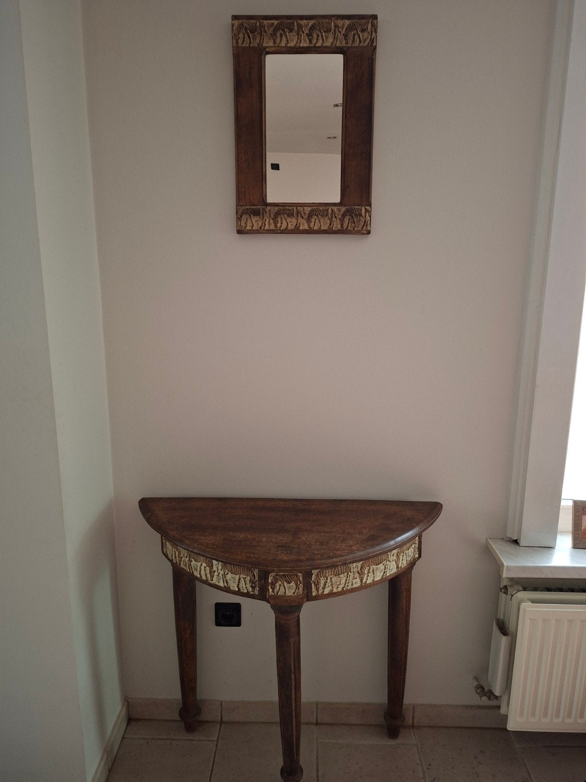 Consoletafel met spiegel  zebramotief, Maison & Meubles, Tables | Dessertes, Enlèvement