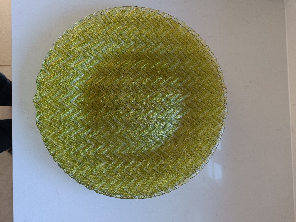 Glazen borden. Aantal: 6. Diameter: 32 cm. Nieuw., Enlèvement, Neuf, Verre, Vert
