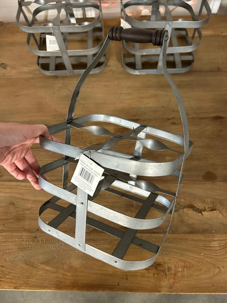 Athezza zinken flessenrekken — set van 3, nieuw met label, Ophalen, Nieuw, Minder dan 5 flessen, Metaal