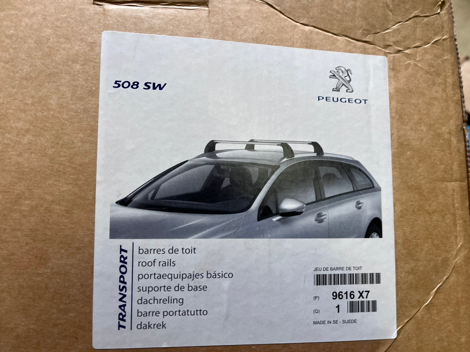 Galerie de toit pour Peugeot 508 SW 2017, Enlèvement, Utilisé