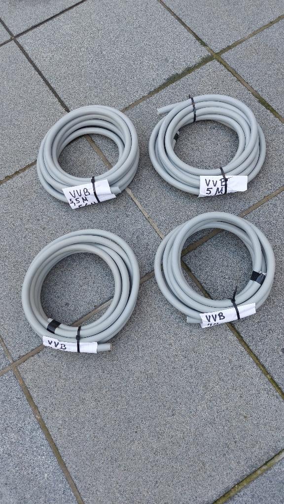 4 chutes de câble VVB 5G4mm² (19M), Bricolage & Construction, Électricité & Câbles, Utilisé, Câble ou Fil électrique, Enlèvement