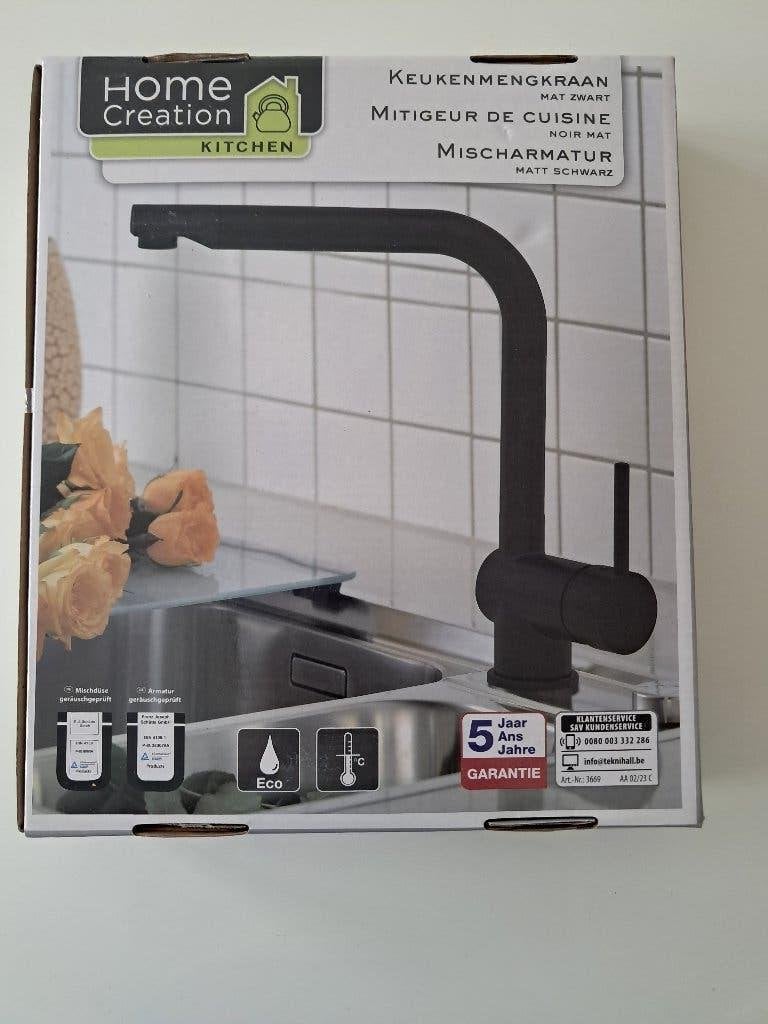 Keukenmengkraan mat zwart, Ophalen, Nieuw, Kraan