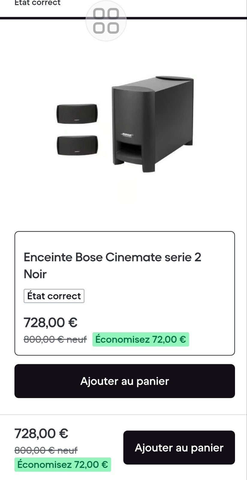 Bose 2.1 sound system, Enlèvement