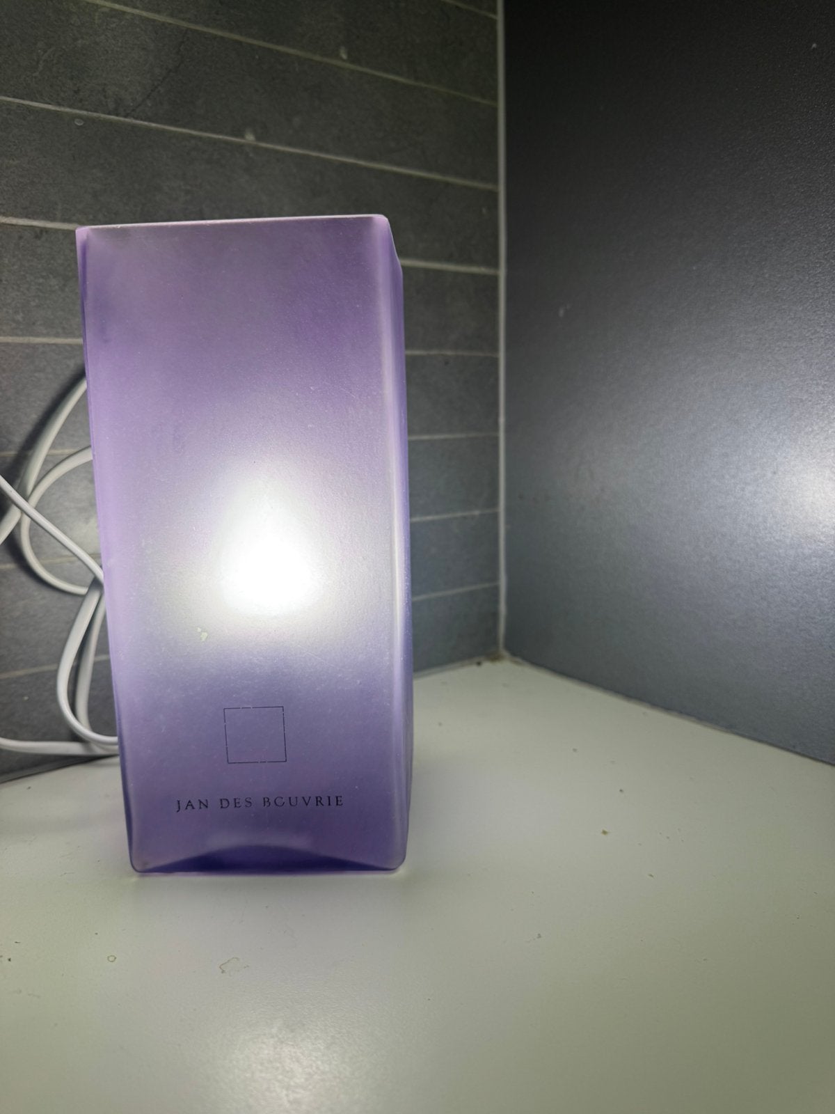 tafellamp Jan des Bouvrie - ICE Cubic lamp R2117, Violet, Enlèvement, Utilisé, Verre