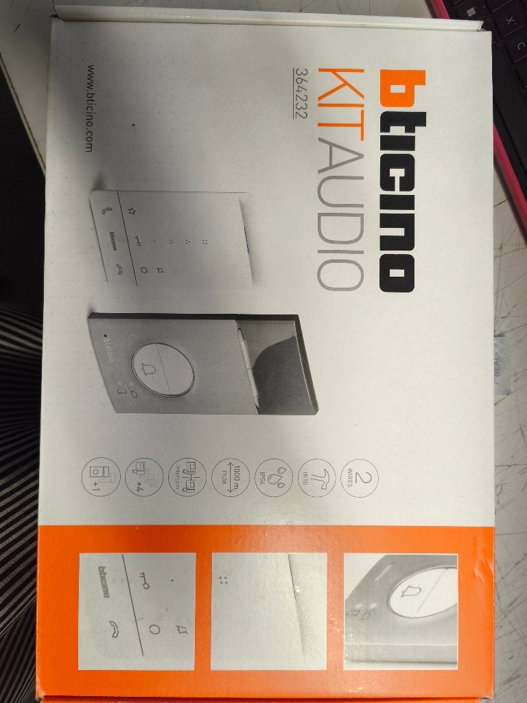 doorbell hands-free audio kit BTICINO, Enlèvement ou Envoi, Comme neuf, Argent, Plastique