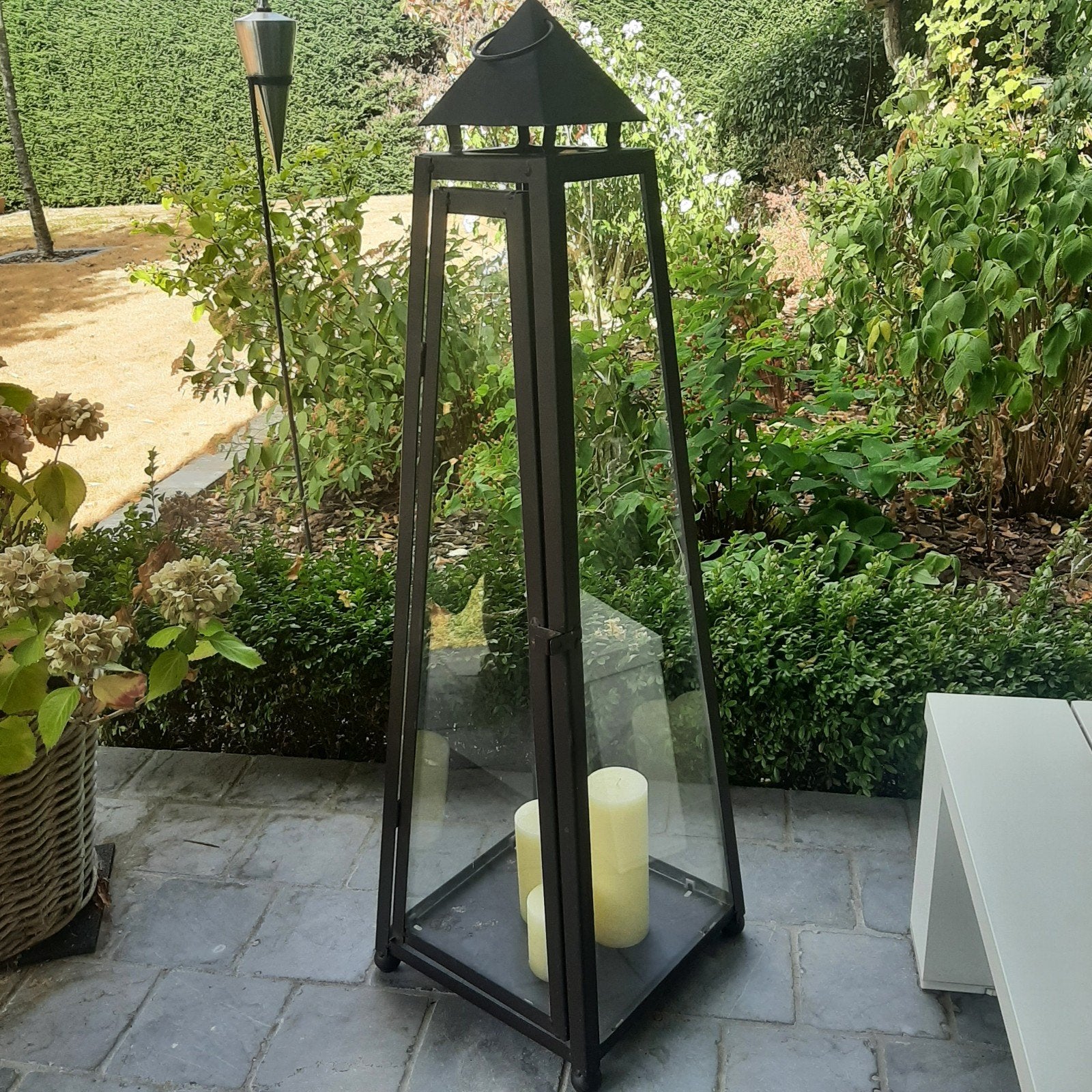 grote lantaarn in glas-ijzer, Tuin en Terras, Ophalen, Glas