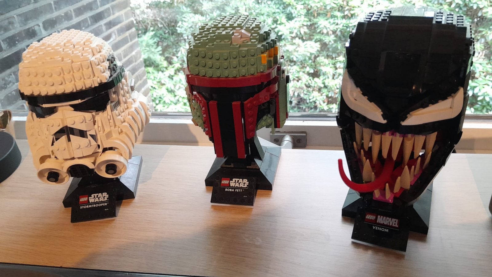3 helmen lego venom, boba fett , stormtrooper, Gebruikt, Star Wars, Lego, Ophalen of Verzenden