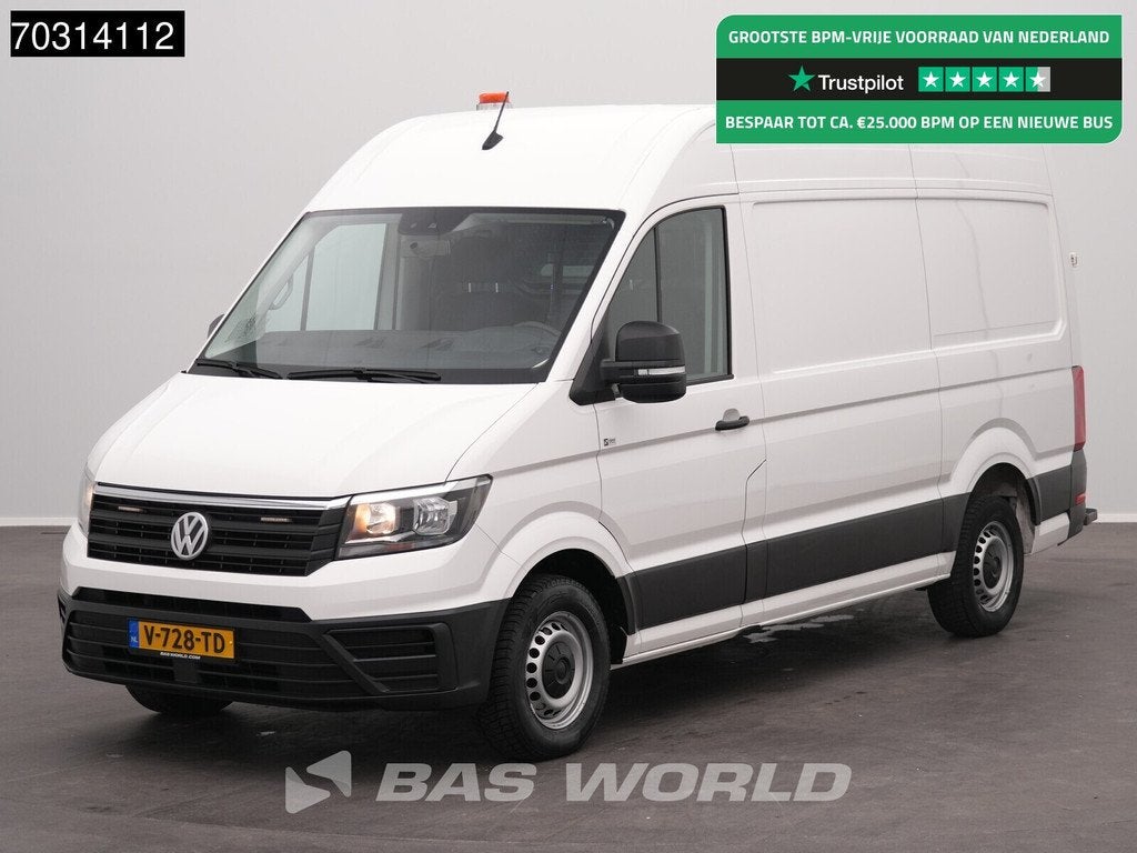 Volkswagen Crafter 140pk L3H3 Airco Cruise Camera Parkeersen, Stof, Gebruikt, Euro 6, 4 cilinders