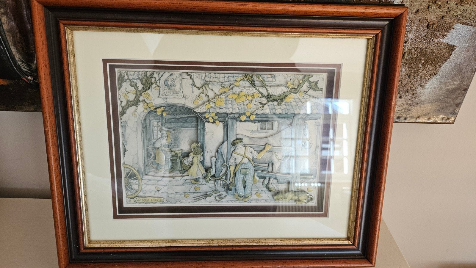 Anton Pieck 3d in mooie kader, Ophalen of Verzenden