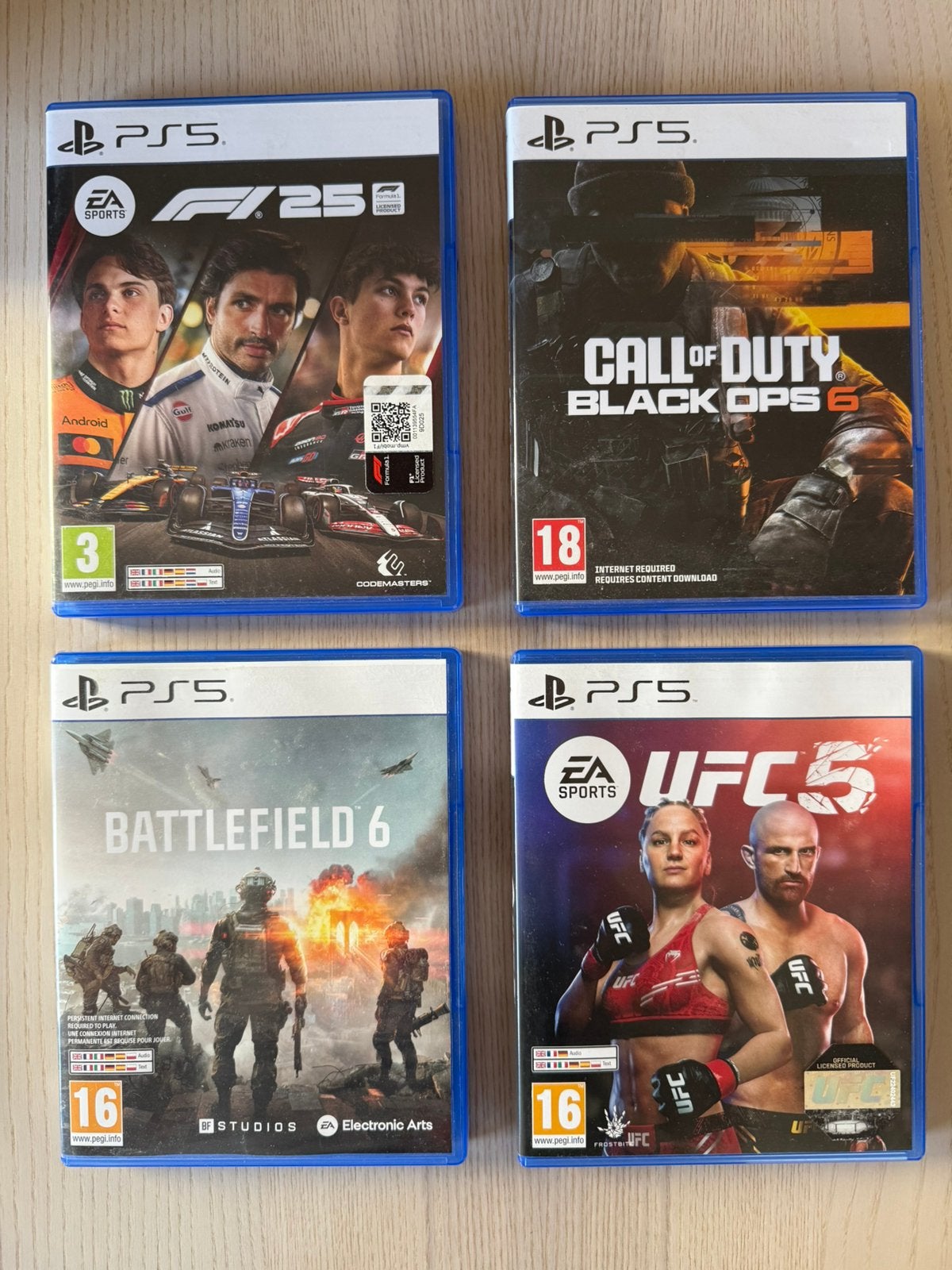 Bundel van vier spellen voor PS5, Ophalen of Verzenden, Zo goed als nieuw