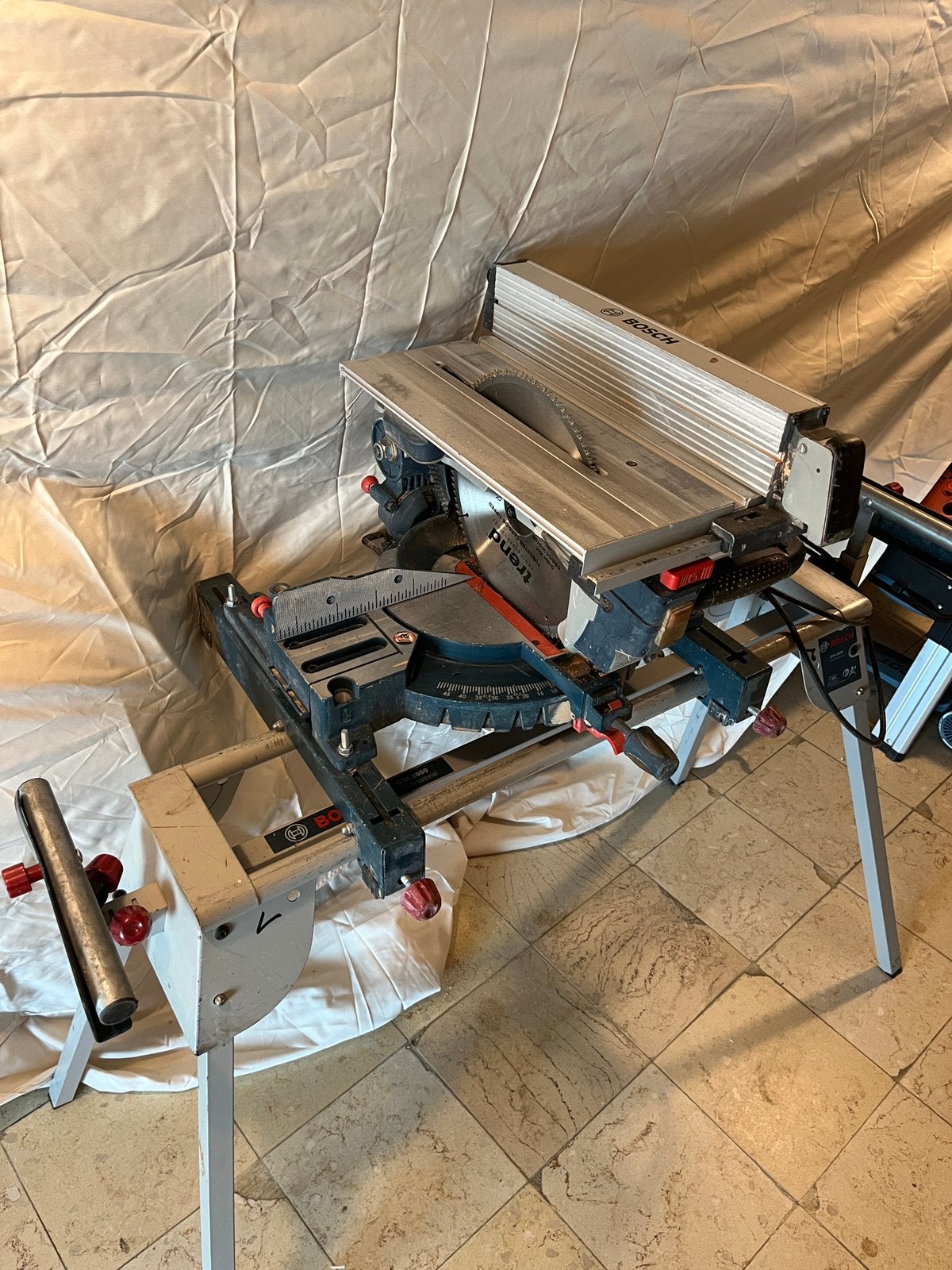 Bosch Scie à onglet de table, scie combinée - GTM 12 JL, Bricolage & Construction, Enlèvement, Utilisé