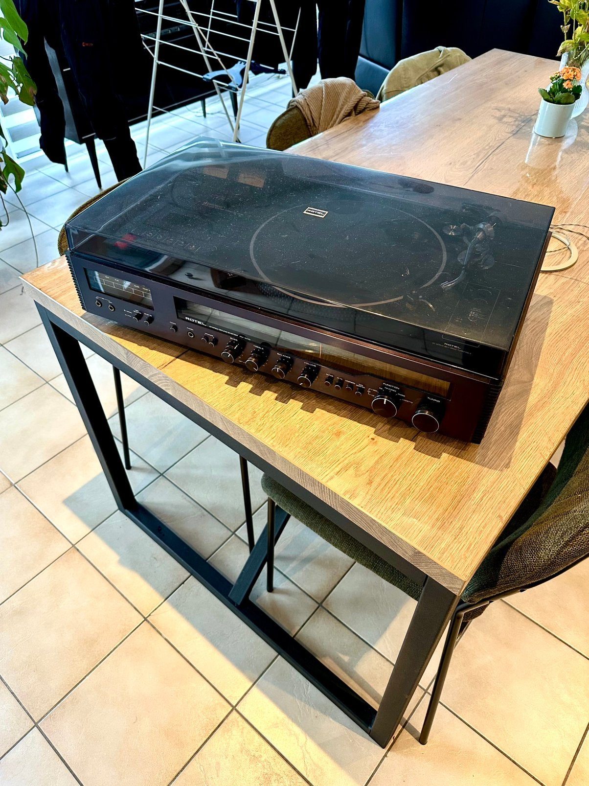 Rotel RM 5010 platenspeler/radio/cassettedeck, TV, Hi-fi & Vidéo, Enlèvement, Utilisé, Tourne-disque, Autres marques