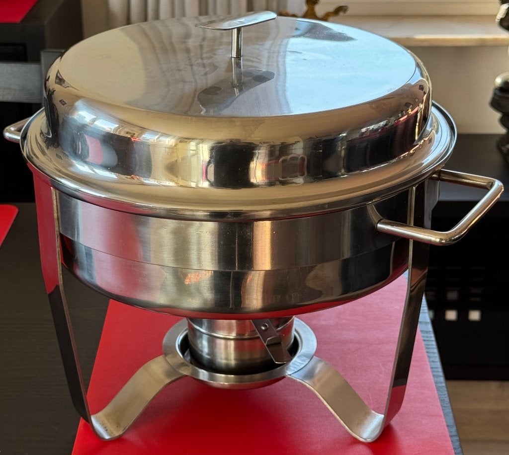 Chafing Dish Rond Complet avec Couvercle, Neuf, Autres marques, Argent, Enlèvement