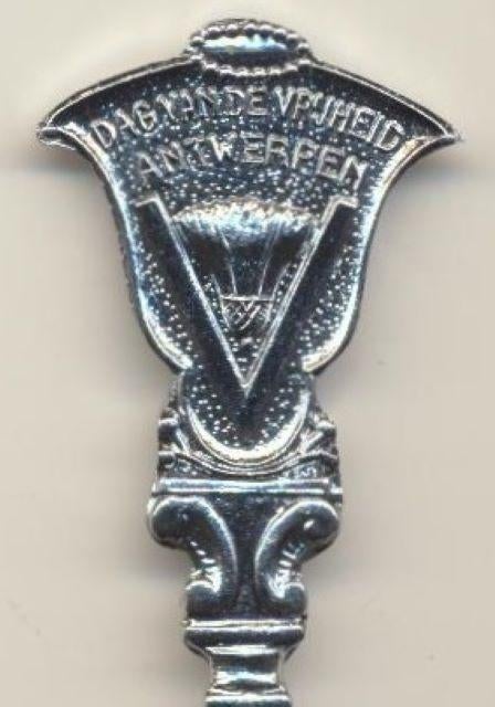 m99)  Dag van de vrijheid, taartvorkje, Verzenden